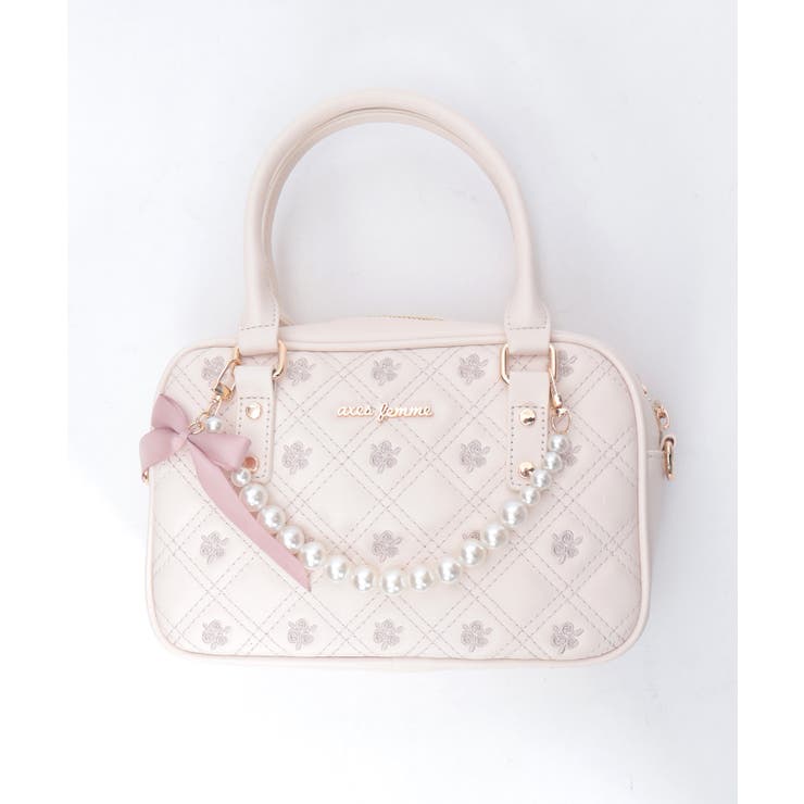 チャーム付ローズキルトバッグ | axes femme | 詳細画像11 