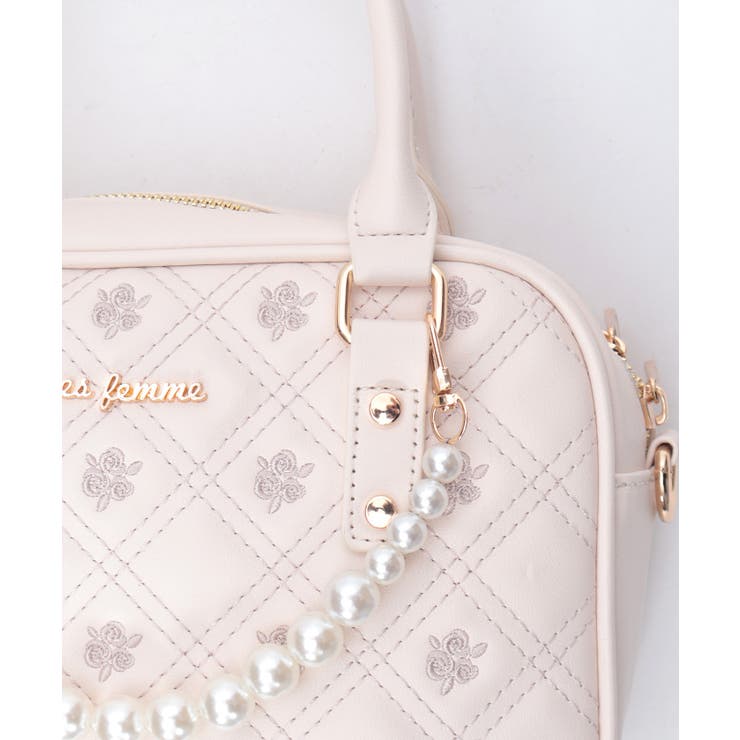 チャーム付ローズキルトバッグ | axes femme | 詳細画像14 