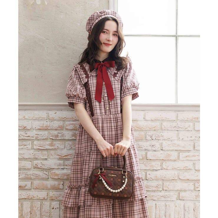 チャーム付ローズキルトバッグ | axes femme | 詳細画像2 