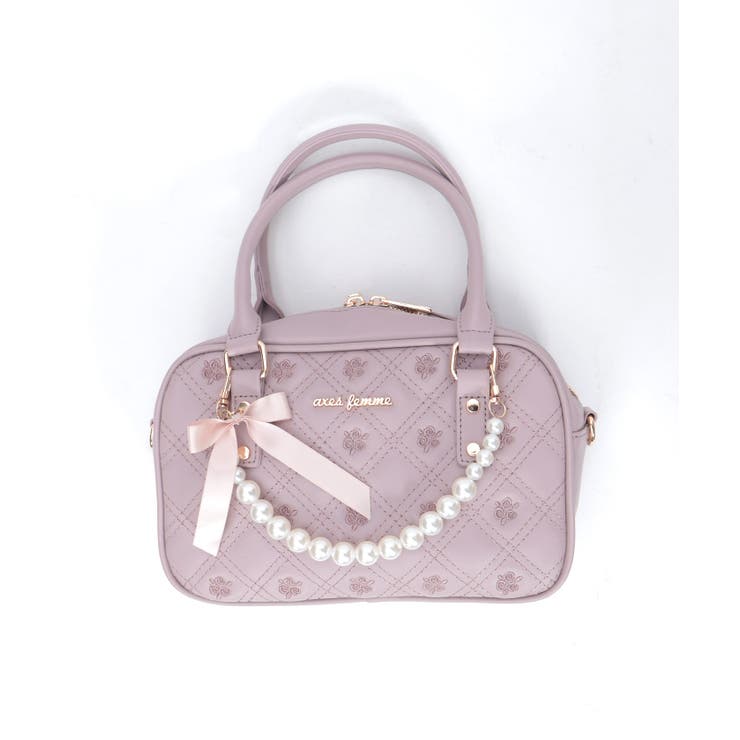 チャーム付ローズキルトバッグ | axes femme | 詳細画像20 