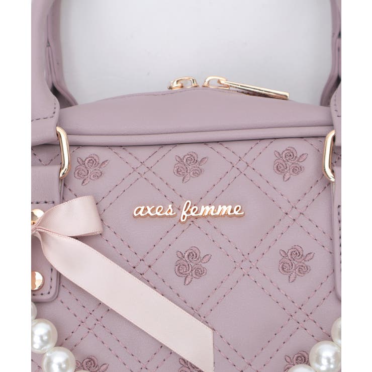 チャーム付ローズキルトバッグ | axes femme | 詳細画像25 