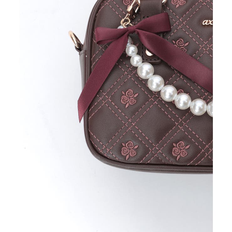 チャーム付ローズキルトバッグ | axes femme | 詳細画像8 