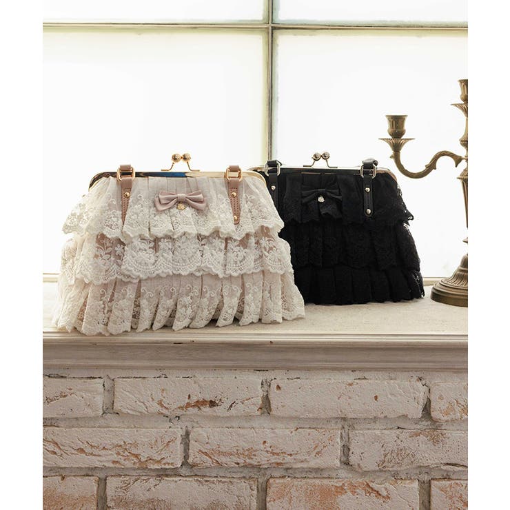 レースフリルがま口バッグ | axes femme | 詳細画像2 