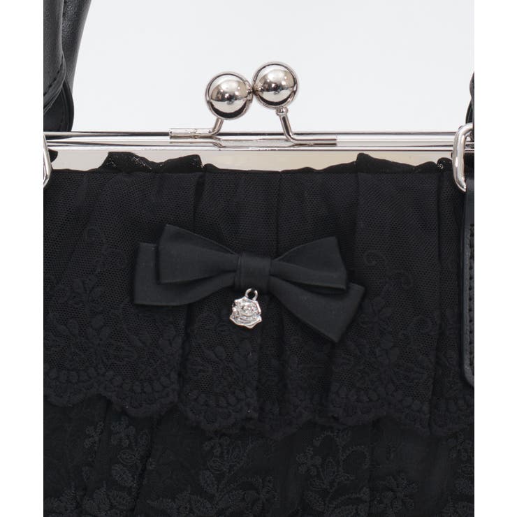 レースフリルがま口バッグ | axes femme | 詳細画像8 