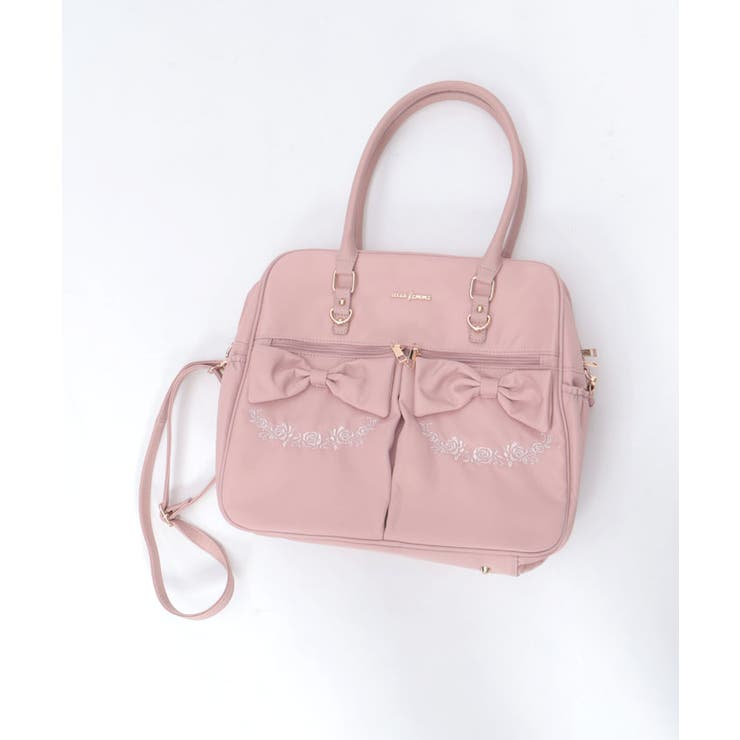 撥水ナイロンＷリボンボストン | axes femme | 詳細画像13 