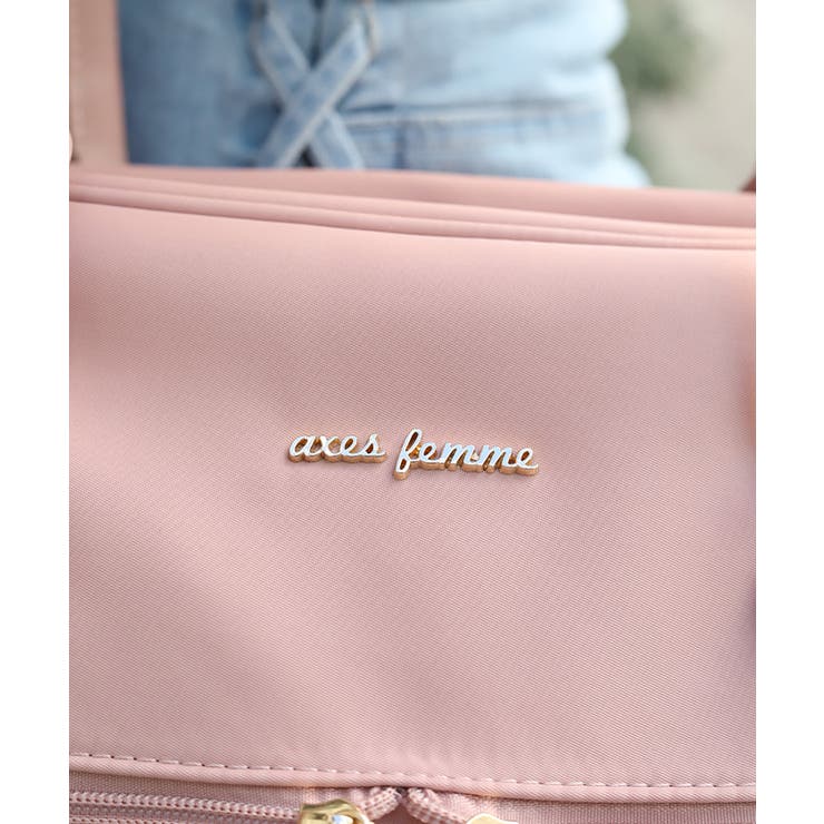 撥水ナイロンＷリボンボストン | axes femme | 詳細画像4 