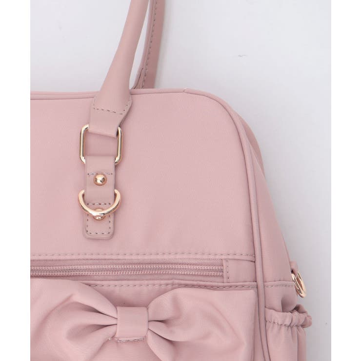 撥水ナイロンＷリボンボストン | axes femme | 詳細画像8 