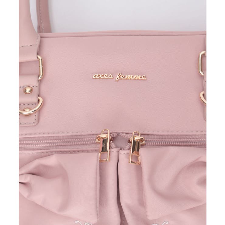 撥水ナイロンＷリボンボストン | axes femme | 詳細画像9 