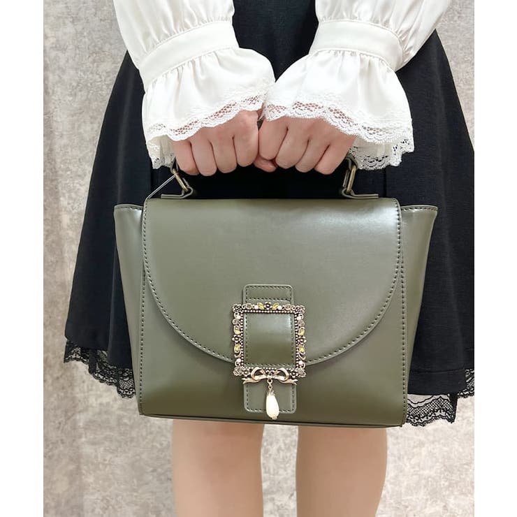 グリーン | ビジューバックル付きバッグ | axes femme