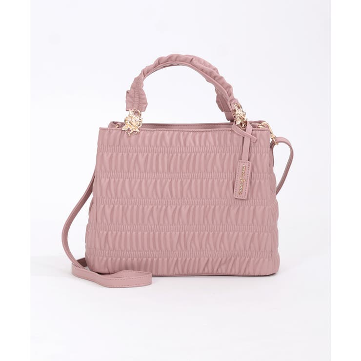 薔薇金具付シャーリングバッグ[品番：IGAW0005238]｜axes femme