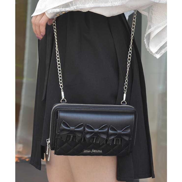 リボンキルトヨコ型ショルダー | axes femme | 詳細画像2 