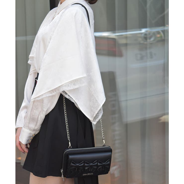 リボンキルトヨコ型ショルダー | axes femme | 詳細画像3 