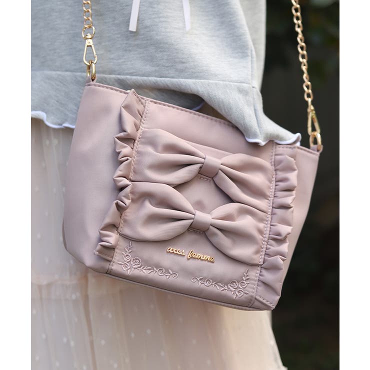 撥水ナイロンリボンショルダー | axes femme | 詳細画像2 