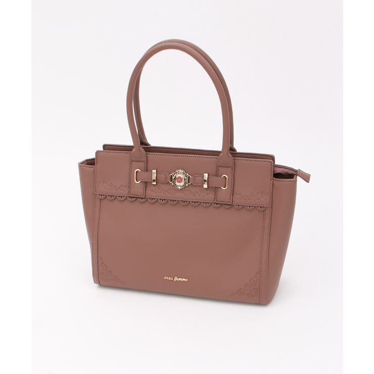 薔薇封入モチーフ付A4トート[品番：IGAW0004010]｜axes femme