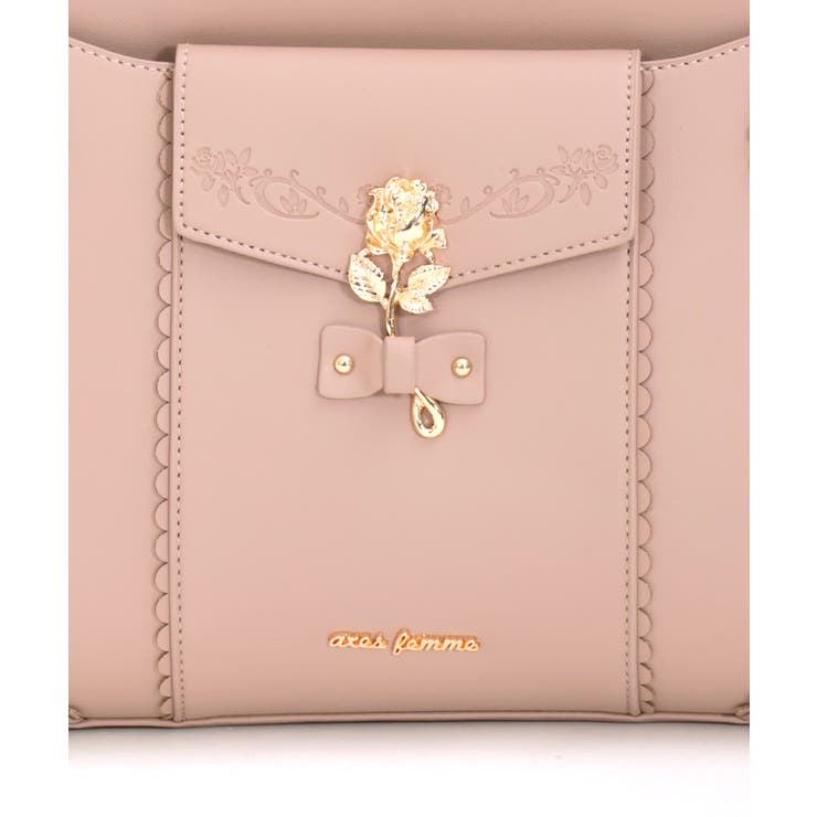 薔薇モチーフ型押しA4トート[品番：IGAW0004739]｜axes femme