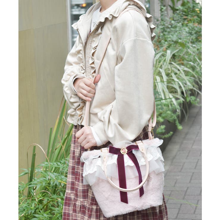 かご型フリルファーバッグ | axes femme | 詳細画像2 