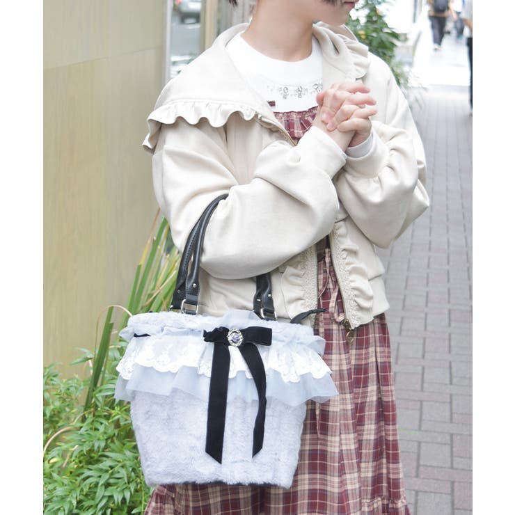 かご型フリルファーバッグ | axes femme | 詳細画像4 