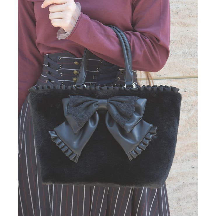 ビッグリボンファーバッグ | axes femme | 詳細画像2 
