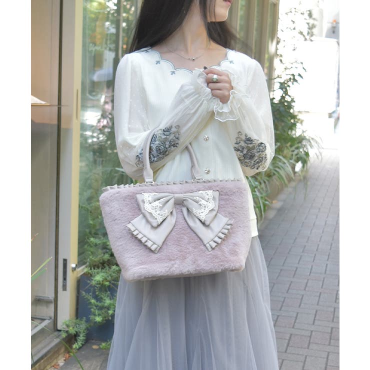 ビッグリボンファーバッグ | axes femme | 詳細画像4 