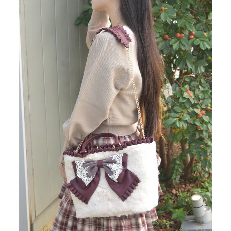 ビッグリボンファーバッグ | axes femme | 詳細画像7 