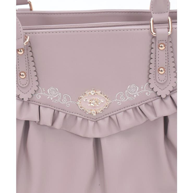 ローズ刺繍フリルＡ４トート | axes femme | 詳細画像11 