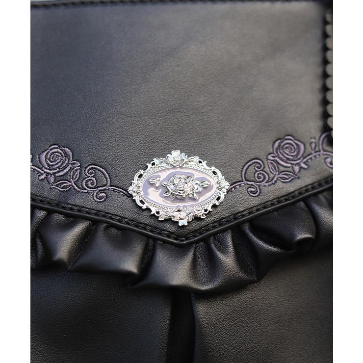 ローズ刺繍フリルＡ４トート | axes femme | 詳細画像3 