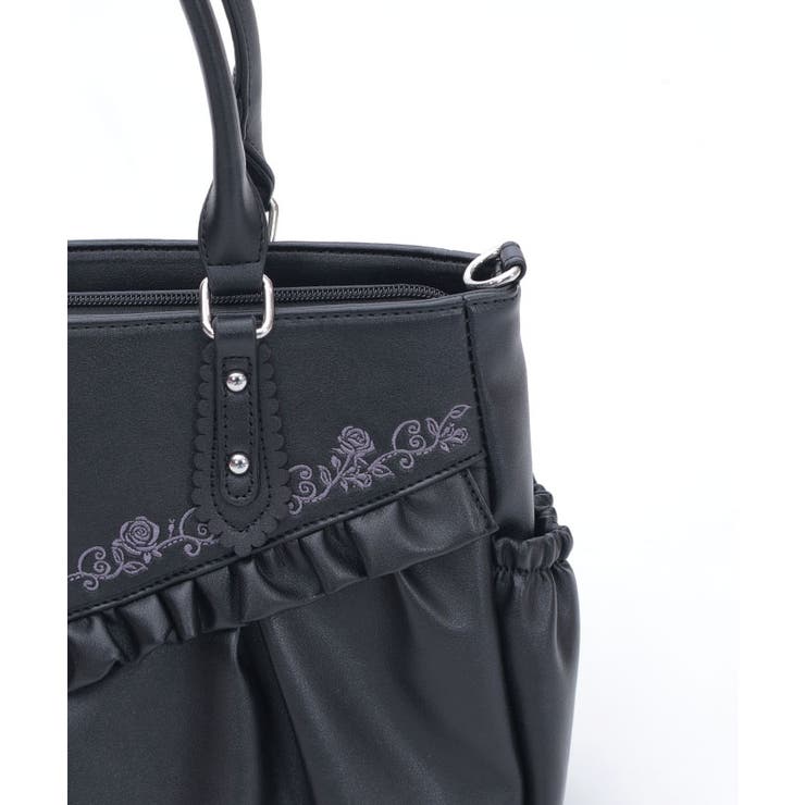 ローズ刺繍フリルＡ４トート | axes femme | 詳細画像30 