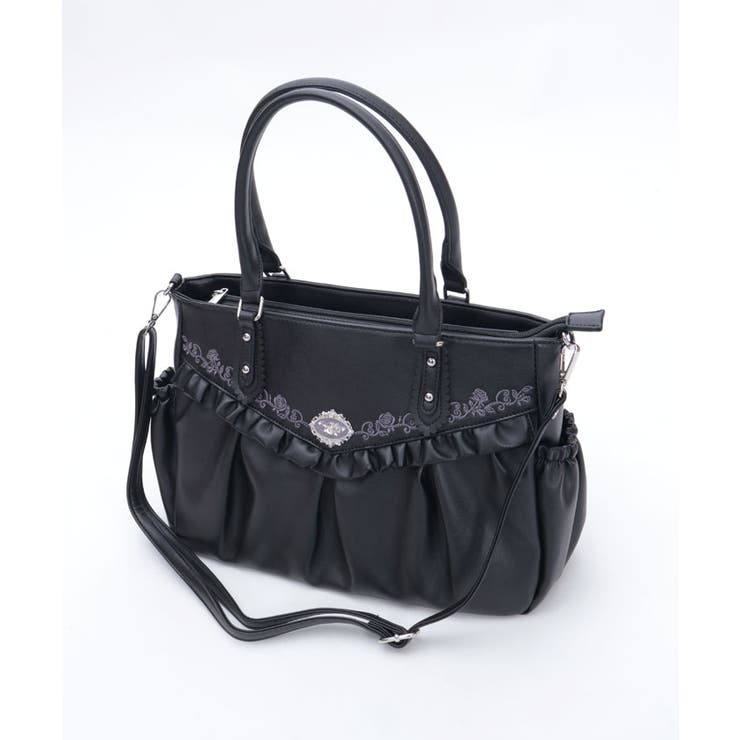 ローズ刺繍フリルＡ４トート | axes femme | 詳細画像32 