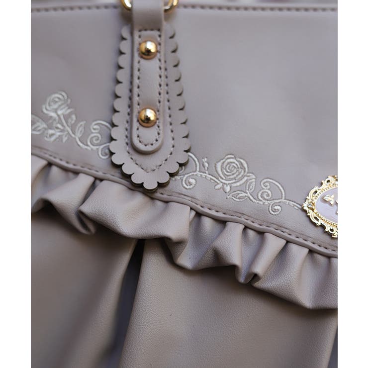 ローズ刺繍フリルＡ４トート | axes femme | 詳細画像6 