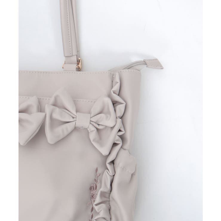 撥水ナイロン連リボントート | axes femme | 詳細画像11 