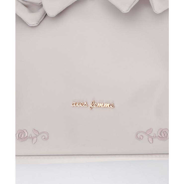 撥水ナイロン連リボントート | axes femme | 詳細画像13 