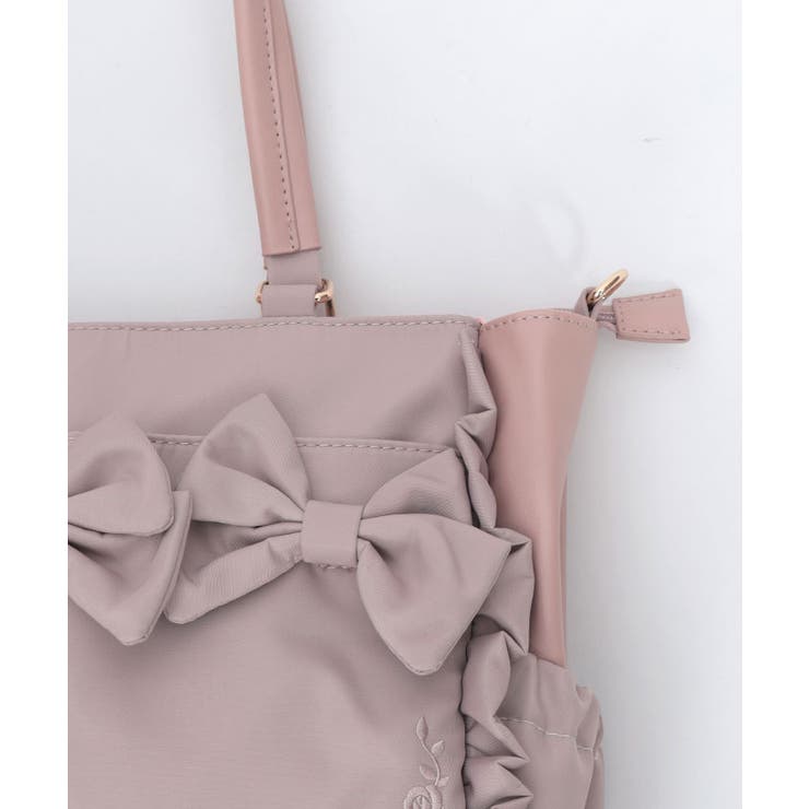 撥水ナイロン連リボントート | axes femme | 詳細画像21 