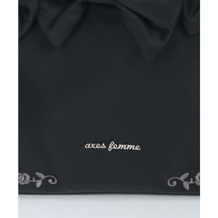 撥水ナイロン連リボントート | axes femme | 詳細画像31 