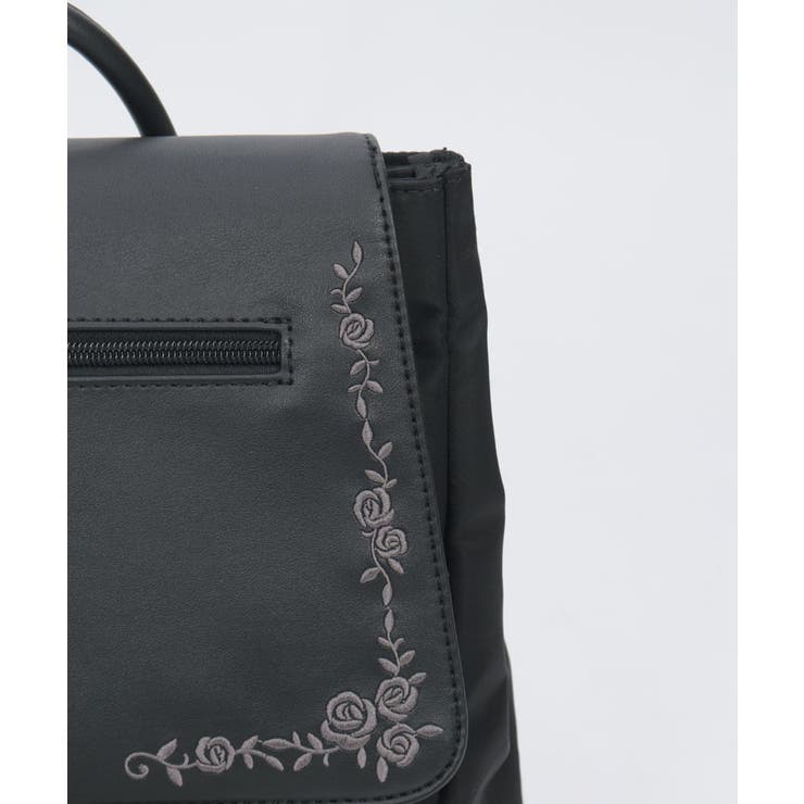 撥水ナイロン刺繍使いリュック | axes femme | 詳細画像12 