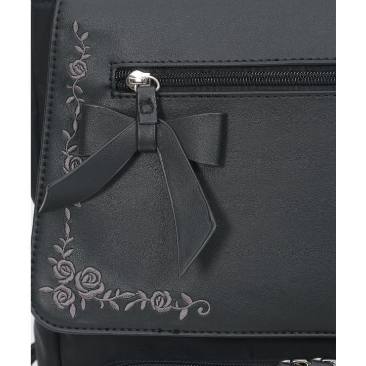 撥水ナイロン刺繍使いリュック | axes femme | 詳細画像14 