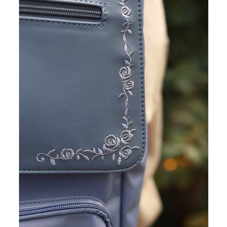 撥水ナイロン刺繍使いリュック | axes femme | 詳細画像3 