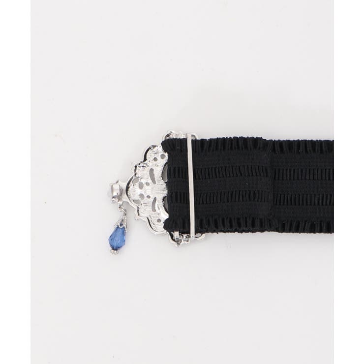 817◇しずく付クラシカルゴムベルト 黒 axes femme アクシーズ axes femme（アクシーズファム）の「しずく付クラシカル