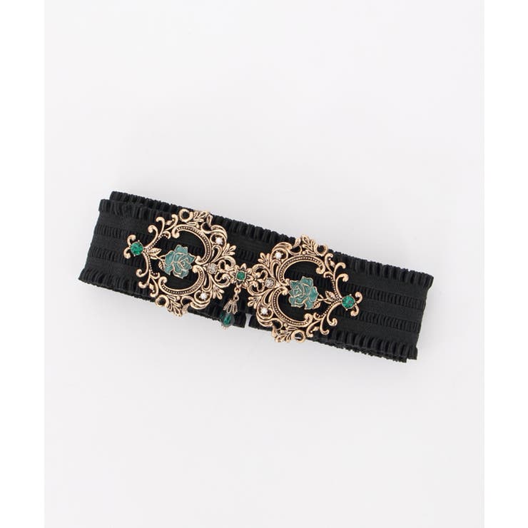 axes femme 装飾付きゴムベルト5本セット axes femme｜花装飾クラシカルゴムベルト | Rakuten Fashion