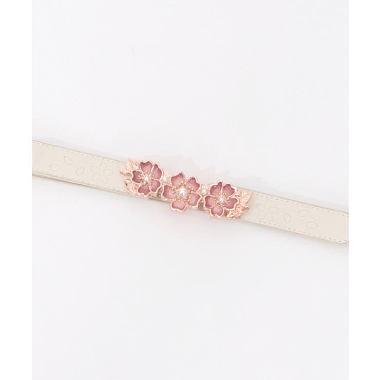 桜モチーフステンドゴムベルト[品番：IGAW0003323]｜axes femme