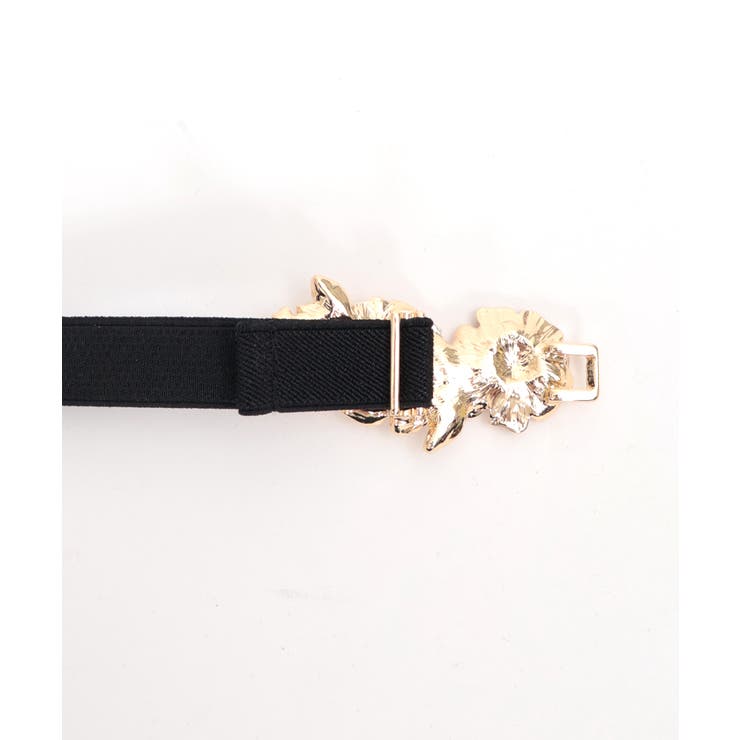 フラワーバックル細ゴムベルト[品番：IGAW0005345]｜axes femme