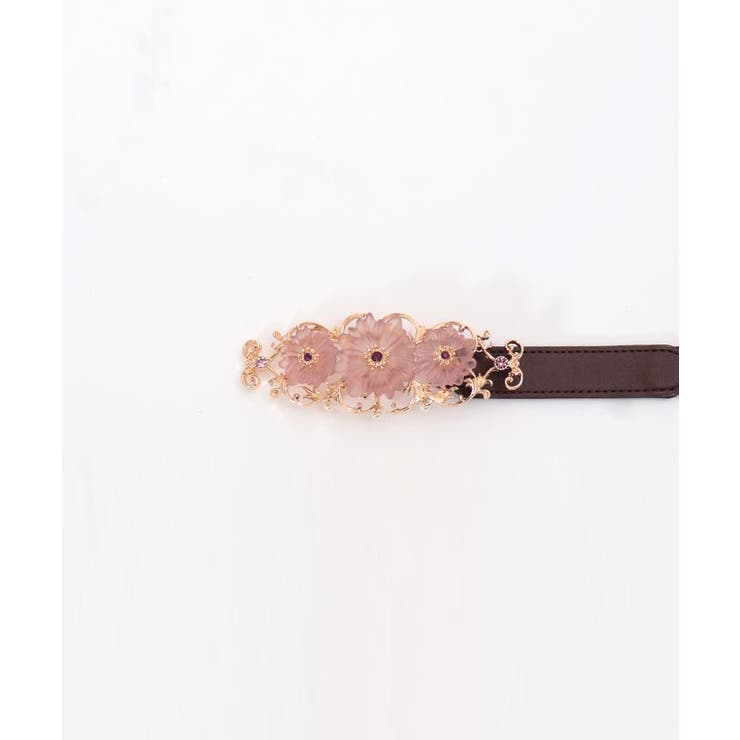 ホマイカフラワー細ゴムベルト[品番：IGAW0005388]｜axes femme