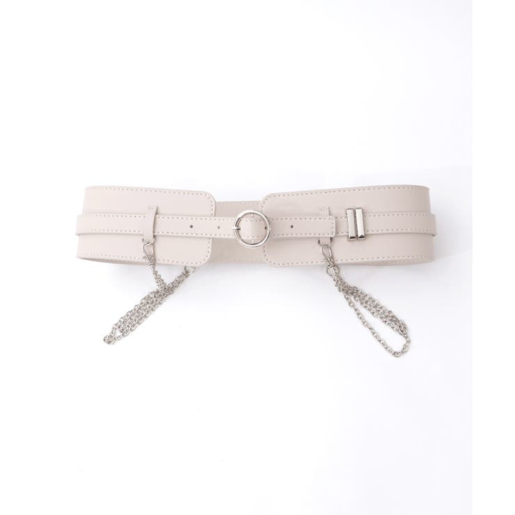 チェーン付き太幅合皮ベルト | axes femme | 詳細画像2 