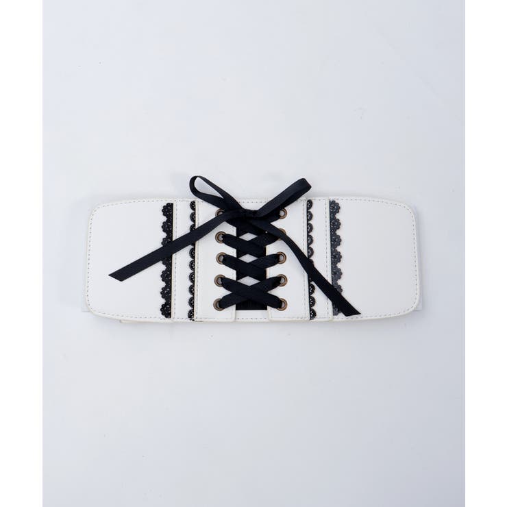 配色スカラップ太幅ベルト | axes femme | 詳細画像14 