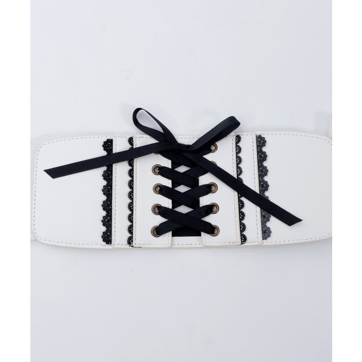 配色スカラップ太幅ベルト | axes femme | 詳細画像16 