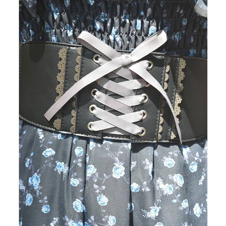 配色スカラップ太幅ベルト | axes femme | 詳細画像3 