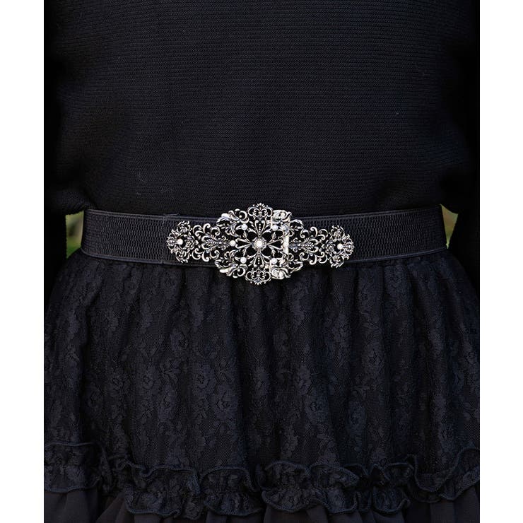 シルバー | オーナメントモチーフ細ベルト | axes femme