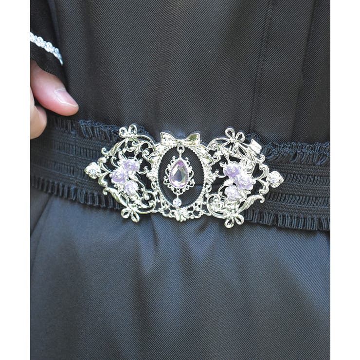 パープル | オーナメントローズゴムベルト | axes femme