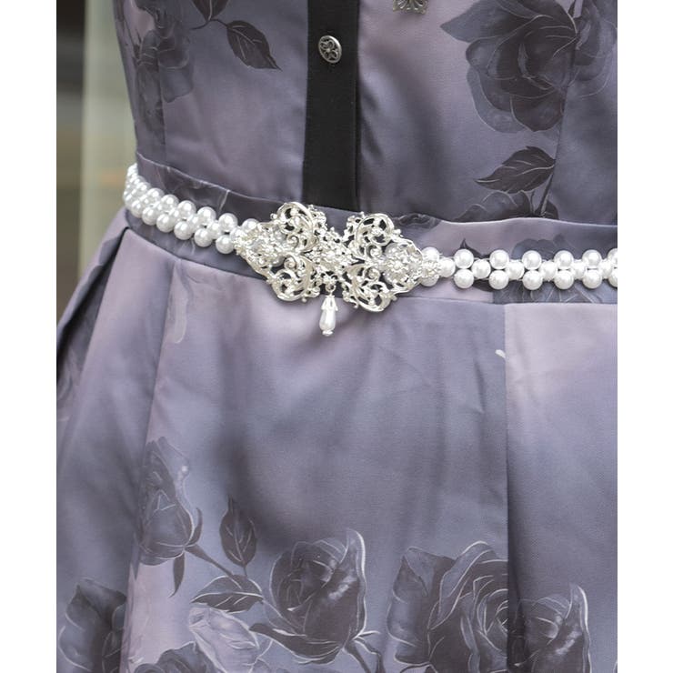 シルバー | オーナメントパールゴムベルト | axes femme