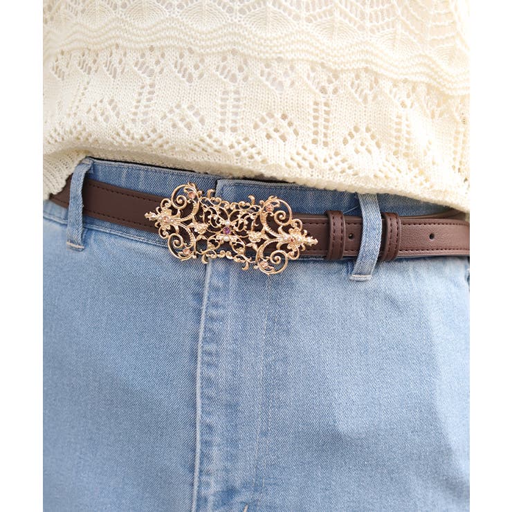 蝶モチーフバックル合皮ベルト | axes femme | 詳細画像2 