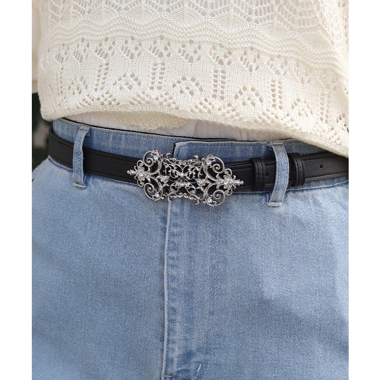 蝶モチーフバックル合皮ベルト | axes femme | 詳細画像4 